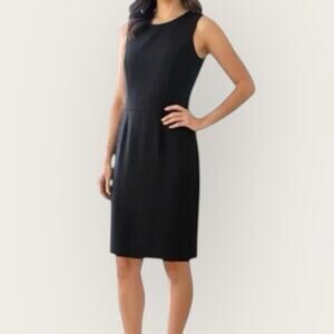 J. Crew Black Sleeveless Sheath Mini Dress